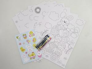 Set di attività <span class=keywords><strong>per</strong></span> colorare e collareggio, kit artistico bilingue con adesivi e pagine da disegnare, ispira piccoli designer, perfetto come regalo <span class=keywords><strong>per</strong></span> feste - Product Image 3