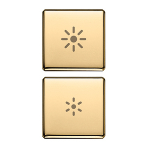 ปุ่มหรี่ไฟแบบแบนสีทอง ความยาว 3.5 นิ้ว สูง 1.5 นิ้ว สวิตช์ติดผนัง - Product Image 1