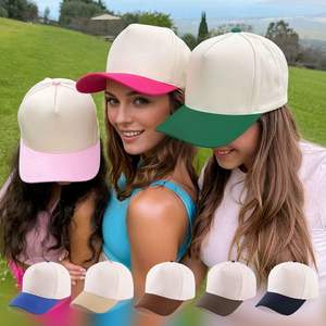 <span class=keywords><strong>Gorra</strong></span> de Béisbol Personalizada con Nombre, Estilo Patchwork, Informal, de Algodón, de 5 Paneles, para Hombre y Mujer - Product Image 1