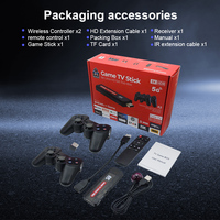 Consola de Videojuegos Portátil Game Stick con Sistema Dual, Salida 8K HD Compatible con TV, Consola de Juegos Retro Clásica, 64 GB con 10000 Juegos
