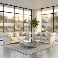 Ensemble de canapés sectionnels modernes de luxe en velours et éponge, design capitonné, pour appartement, centre commercial, salon, hôtel - Vente en gros 2026