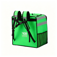 Sac à dos isotherme moderne grande capacité pour livraison de repas, sac de messagerie réfléchissant pour vélo et trottinette avec bandes réfléchissantes et doublure en aluminium sur les côtés
