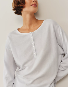 Ensemble de pyjama pour femmes à manches longues et col rond Gris clair Tricot doux Vêtement de <span class=keywords><strong>nuit</strong></span> confortable pour dormir toute <span class=keywords><strong>la</strong></span> <span class=keywords><strong>nuit</strong></span> Porté toute l'année - Product Image 3