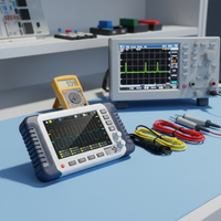 NOUVEAU Oscilloscope/Multimètre/Générateur de signaux 3-en-1 - Testeur de formes d'onde portable haute précision avec écran tactile 7 pouces USB-C pour