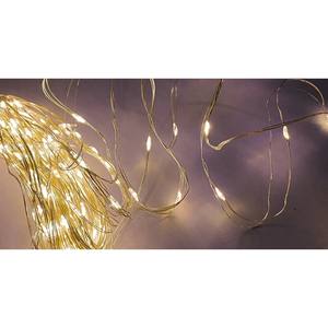 120 luces navideñas transparentes MICROLED de color blanco cálido con adaptador de 11.9+3 m - Product Image 1