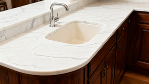 Free Sample 100% Vietnam Artificial Quartz Calacatta Laza Big Slab 20mm Modern Hotel Kitchen Table Top Bathroom Vanity - Product Image 3