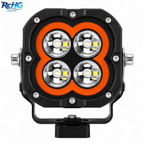 Luces LED Todoterreno RCHG S4 Súper Brillantes de 220W y 12V con DRL <span class=keywords><strong>Halo</strong></span> Combo Spot <span class=keywords><strong>Flood</strong></span> para Montaje en Pilar A y Parachoques, Ajuste Universal - Product Image 1