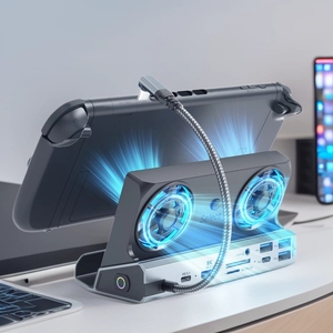 Base de Conexión 9 en 1 para ROG con Ventilador de Refrigeración, HDMI 2.0 4K 60Hz, Soporte Ajustable Antideslizante para <span class=keywords><strong>Asus</strong></span> ROG - Product Image 2