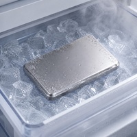 PURE COOK Bac à glaçons rectangulaire en acier inoxydable 304 de style coréen, épais, pour isolation et conservation de la fraîcheur