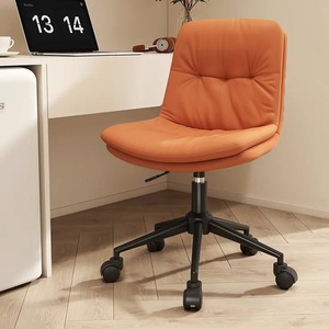 Chaise de bureau pivotante moderne en cuir PU, ergonomique et réglable, avec roulettes, pour la maison et le bureau - Product Image 4