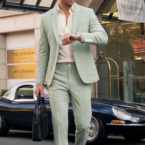 Traje <span class=keywords><strong>de</strong></span> <span class=keywords><strong>hombre</strong></span> europeo-americano transfronterizo 2026 <span class=keywords><strong>de</strong></span> un solo botón con cuello <span class=keywords><strong>de</strong></span> muesca y bloques <span class=keywords><strong>de</strong></span> color, conjunto <span class=keywords><strong>de</strong></span> pantalón <span class=keywords><strong>de</strong></span> vestir <span class=keywords><strong>para</strong></span> negocios y eventos nocturnos. - Product Image 2