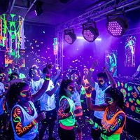Lumières de scène LED à effet fluorescent UV, contrôlées par DMX512, sept couleurs, 36 lumières, barre de performance pour KTV