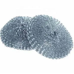 Heavy Duty 60g Stainless Steel Metal Scrubber Scourer Sponges Cleaning Ball For Dish Bowl Cleaning And Kitchen Food Service