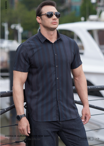 Nueva Llegada Camisas Casuales de Manga Corta para Hombre de Verano con Logotipo Estampado en Tela de Punto de Poliéster/Algodón - Product Image 6