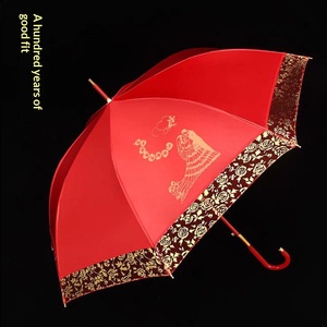 Paraguas Publicitario Automático Personalizado con Logotipo, de Encaje, para Boda, Grande, Rojo, Doble Uso, para Sol y Lluvia - Product Image 6