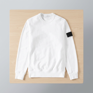 Sudadera Clásica STONE Ligera 100% Algodón de Color Sólido con Estampado de Corazón y Cuello Redondo, Manga Larga, Unisex, para Parejas, 320g - Product Image 3