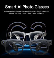 Lunettes Intelligentes G2 AI avec Transmission Wi-Fi, Caméra, Prise de Photos, Enregistrement Vidéo et Audio, Traducteur IA, Lunettes de Soleil, Casque Portable