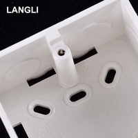 Boîtier de jonction pour interrupteur électrique mural en PVC de type 86, blanc, simple, double ou triple, avec boîte inférieure