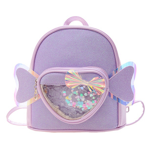 Sac à dos pour fille Angel Love Creative Leisure à paillettes, version coréenne, sac accessoire de mode pour enfants - Product Image 6