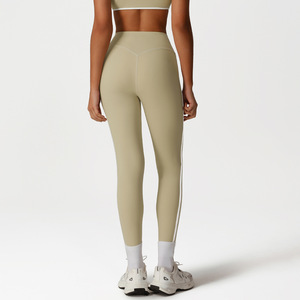 <span class=keywords><strong>Leggings</strong></span> de gimnasio para mujer, de cintura alta, para fitness, OEM, personalizados, superventas, al por mayor, pantalones capri de yoga con bloques de color - Product Image 5