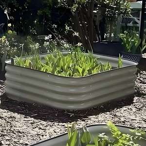 101-pvdf गैल्वेनाइज्ड गार्डन बेड धातु उठाया गया गार्डन बेड R-6.5FT सब्जियों के लिए आउटडोर प्लेटर बॉक्स - Product Image 6