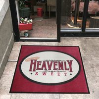 Tapis d'entrée commercial noir avec logo personnalisé, tapis de sol en caoutchouc imprimé sur mesure