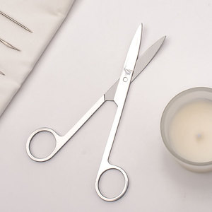 Stainless Steel Makeup Scissors Straight Blade Sharp Tip For Eyebrow Nose Hair Trimming Home Beauty Use - Product Image 1