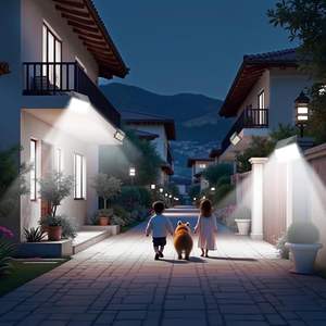 ไฟสปอร์ตไลท์สนามกีฬาแบบขายส่ง โปรเจคเตอร์สะท้อนแสง 200W ไฟส่องสว่างพลังงานแสงอาทิตย์แบบ LED สำหรับภายนอกอาคาร กันน้ำ พับเก็บได้ ติดผนัง - Product Image 4