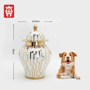 Thiết kế mới tang lễ bán buôn gốm hỏa Táng urns Chất lượng cao Brass Pet hỏa Táng urns Made Trung Quốc