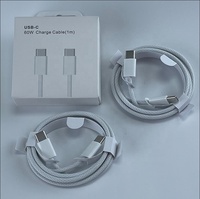 Cable USB-C a USB-C de 60W PD, Cable de Carga Rápida con Trenzado de Nailon de 1m 2m, Cable de Carga USB Tipo C para iPhone 15/16/17 para Samsung