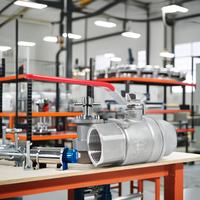 Vanne à boisseau sphérique manuelle en acier inoxydable usinée CNC personnalisable DN25 pour connexions de conduites de gaz et d'eau DN25