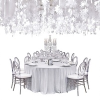 Chaise de salle à manger moderne minimaliste en acrylique rotative avec revêtement en cuir, design transparent en cristal pour hôtels, mariages, auditoriums