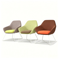 Fauteuil individuel moderne et minimaliste en tissu, canapé d'attente pour réception, fauteuil pour bureau, salle d'exposition, hall d'accueil