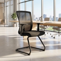 Fauteuil club ergonomique de style moderne avec dossier en maille confortable pour chaise de réception et chaise d'accueil