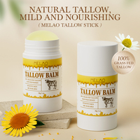 Tallow Sapi Ukuran Perjalanan 100% Roll-on Tallow Stick Balsem Tallow Sapi dari Sapi yang Diberi Makan Rumput Dengan Madu Mentah