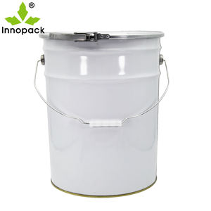 Cubo de pintura de estaño redondo de 20l con tapa Color personalizado y múltiples opciones de impresión - Product Image 4