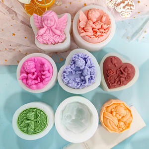 Nuevo producto Flower Fairy Sleep Baby en forma <span class=keywords><strong>de</strong></span> vela <span class=keywords><strong>de</strong></span> silicona molde DIY hecho en casa Rose <span class=keywords><strong>Angel</strong></span> silicona moldes para hacer jabón frío - Product Image 3