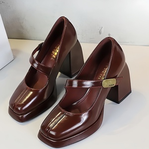 Nouvelle Collection Printemps-Été 2025 – Escarpins de Luxe pour Femme, Imperméables, à Plateforme Métallique, Talon Épais, Confortables et Abordables - Product Image 1