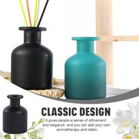 Bouteille diffuseur en verre vide rechargeable de 150 ml/5 oz, estampillée or, pour huiles essentielles, avec bâtonnets diffuseurs d'aromathérapie DIY