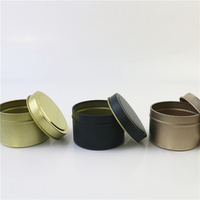 Feiertagsgeschenke 2oz 4oz 6oz 8oz Runde Metallbehälter für DIY Kerzenherstellung Leere Aufbewahrungsdosen