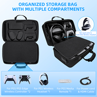 Étui de rangement à grande capacité, étanche, pour accessoires de jeu PS5, coque de voyage pour joysticks et manettes