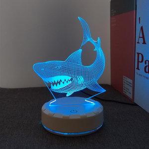Rechargeable 3D LED Night Light Touch Sensor Animal <strong>Shark</strong> <strong>Art</strong> for Teenagers - Product Image 4