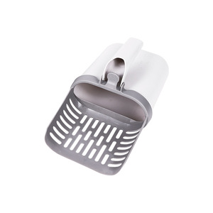 Pala lampo comoda impugnatura eco-compatibile in plastica per cacca di alto aspetto pigro in stile Tofu per gatti Scoop integrato - Product Image 1