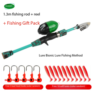 Set Canna da Pesca per Bambini, Mini Canna Corta per Principianti dai 4 Anni in Su, Canna da Pesca Portatile per Gamberetti di Mare - Product Image 6