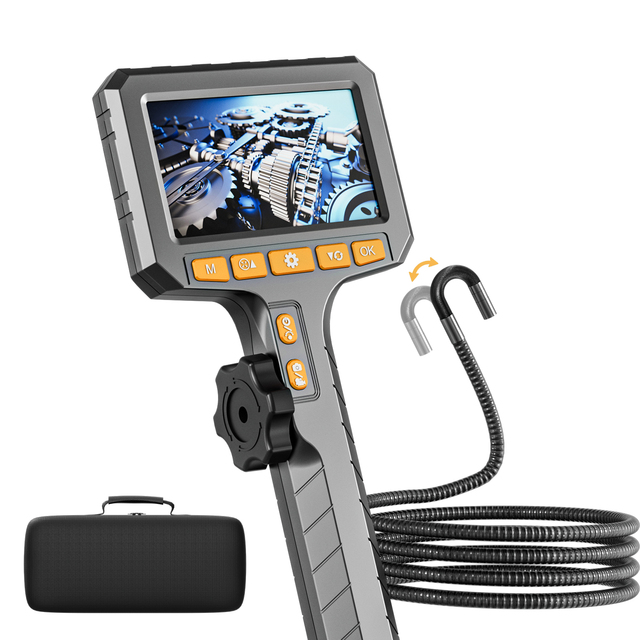 4.3 Inch Screen  IP67 Professional Repair Tool Industrial Inspect Camera Articulated 360 Steering Sewer Pipe Borescope Endoscope