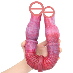 Dildo Realistico a Doppia Testa per Uomini <span class=keywords><strong>e</strong></span> Donne, Giocattolo Sessuale in Silicone a Doppia Estremità - Product Image 3