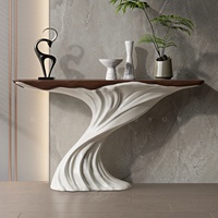 Console d'entrée moderne, élégante et luxueuse, murale, au design artistique, pour la maison ou l'hôtel