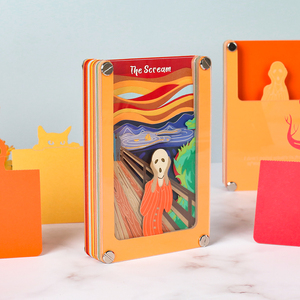 Bloc de notas 3D, blocs de notas personalizados Scream <span class=keywords><strong>Van</strong></span> <span class=keywords><strong>Gogh</strong></span>, pintura al óleo, Bloc de notas, portalápices, papelería creativa, artículos de regalo - Product Image 3