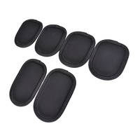 TONMO Ensemble de rembourrages noirs pour harnais, rembourrage EVA pour gilet tactique, style CPC AVS, porte-plaques, mousse moulée amovible, 6 pièces par ensemble