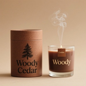 Biodegradable Candle Can Modern Cosmetic Packaging Custom Candle Cardboard Paper Tube Cylinder Jewelry <b>Gift</b> <b>Box</b> Packaging - Product Image 1